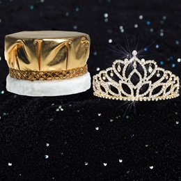 Metallic Prom King and Queen Set - Gold Mirabella Tiara