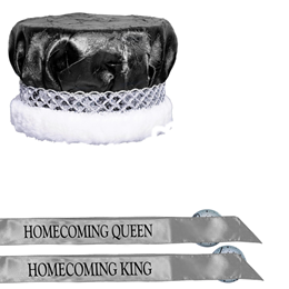 Crushed Satin Prom King and Queen Set - Marissa Tiara