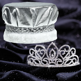 Adele Tiara and Metallic Crown Prom Set