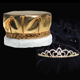 Anderson's Golden Grandeur Crown and Tiara Set