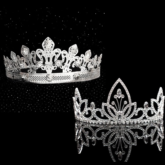 Silver Sovereigns King and Queen Crown Set | Prom Nite