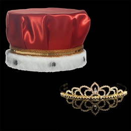 Golden Allure King and Queen Crown Set