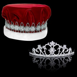 Royal Couple King and Queen Crown Set