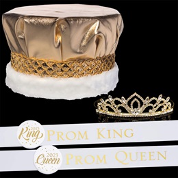 Golden Majestic King and Queen Royalty Accessories Set