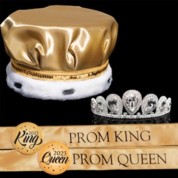 Silver and Gold King and Queen Royalty Accessories Set