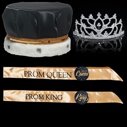 Grandeur Royalty Set With Tiara, Satin Crown, Sashes and Buttons