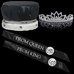 Resplendence Royalty Set With Tiara, Satin Crown, Sashes and Buttons