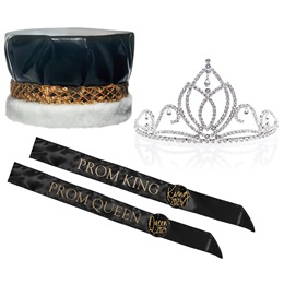 Anderson's King and Queen Prom Set - Camilla Tiara/Metallic Crown