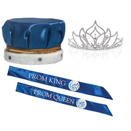 Anderson's King and Queen Prom Set - Elvira Tiara/Satin Crown