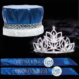 Metallic Crown, Tiara and Sash Prom Set - Olive Tiara