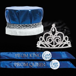 Metallic Crown, Tiara and Sash Prom Set - Sutton Tiara