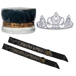 Anderson's King and Queen Prom Set - Verona Tiara/Metallic Crown