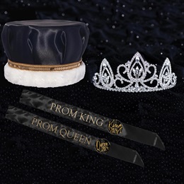 Anderson's King and Queen Prom Set - Verona Tiara/Satin Crown