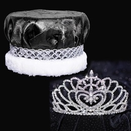 Silver Marissa Tiara and Crown Set