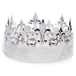 Anderson's Fleur-de-Lis Crown - White Fur