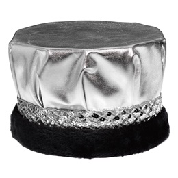 Anderson's Metallic Crown With Silver Band and Black Fur