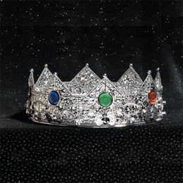 Silver Charlemagne Metal Crown