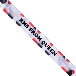 Full-color Sash - Red and Black Bubbles