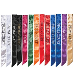 Satin Prom Court Sash