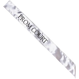 Prom Court Sash - Silver and Black