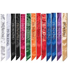 Satin Prom King Sash