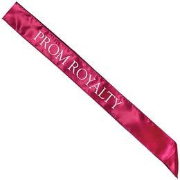 Satin Prom Royalty Sash - Maroon and White