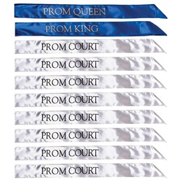 10-piece Prom King, Queen, and Court Sash Set