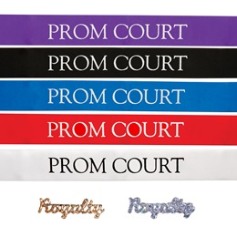 Anderson's Prom Court Ribbon Sash with Pin Set